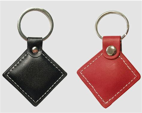 125khz 13.56mhz Leather Contactless RFID Keychain